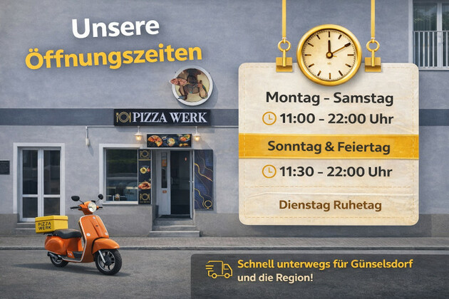 SADAT Imbiss OEffnungszeiten Öffnungszeiten Pizzawerk Günselsdorf 